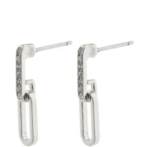 Pilgrim Elsie Silver Oval Link Drop Earrings