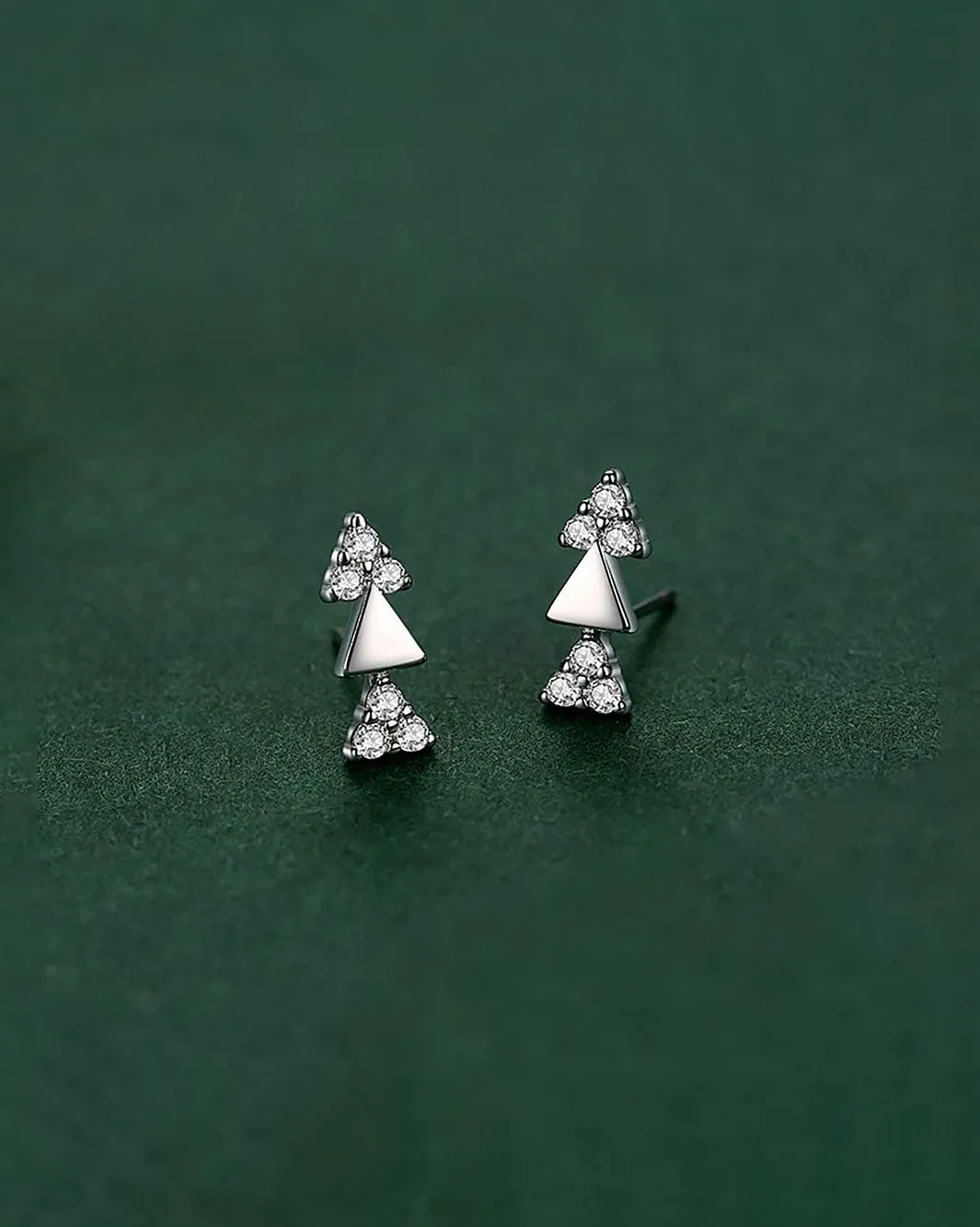 Pixie Mini Triangles Stud Earrings