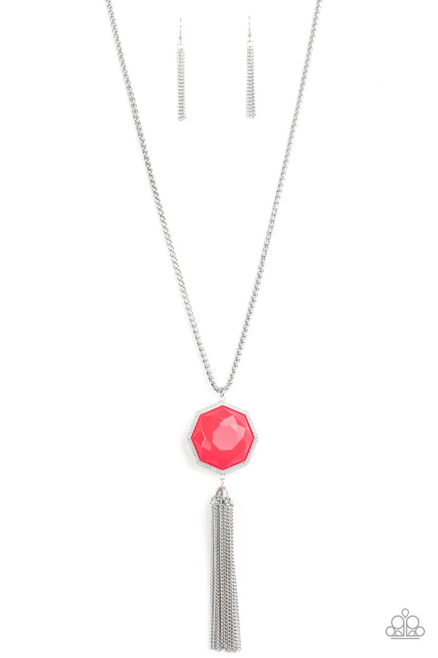 Prismatically Polygon Pink Paparazzi Necklace