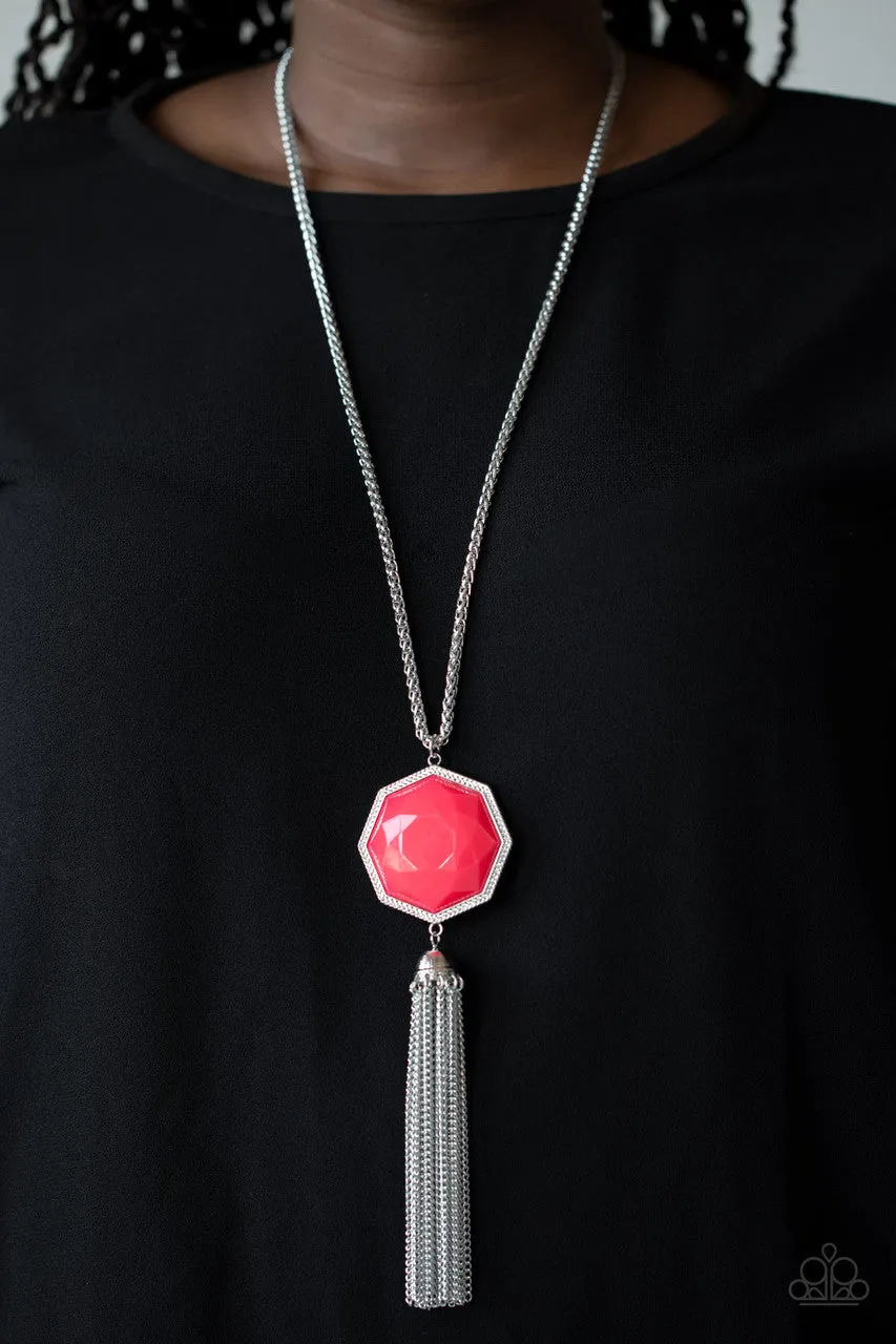 Prismatically Polygon Pink Paparazzi Necklace