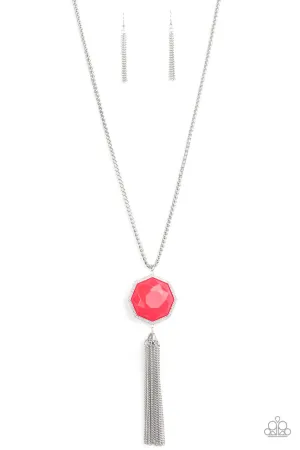 Prismatically Polygon Pink Paparazzi Necklace