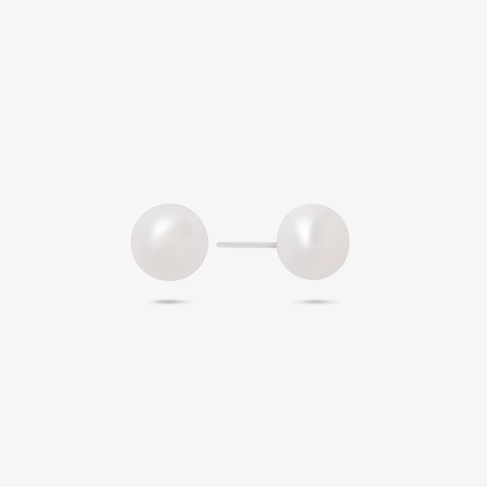 Pure Silver Earrings - Simplistic Daily Wear Pearl Stud