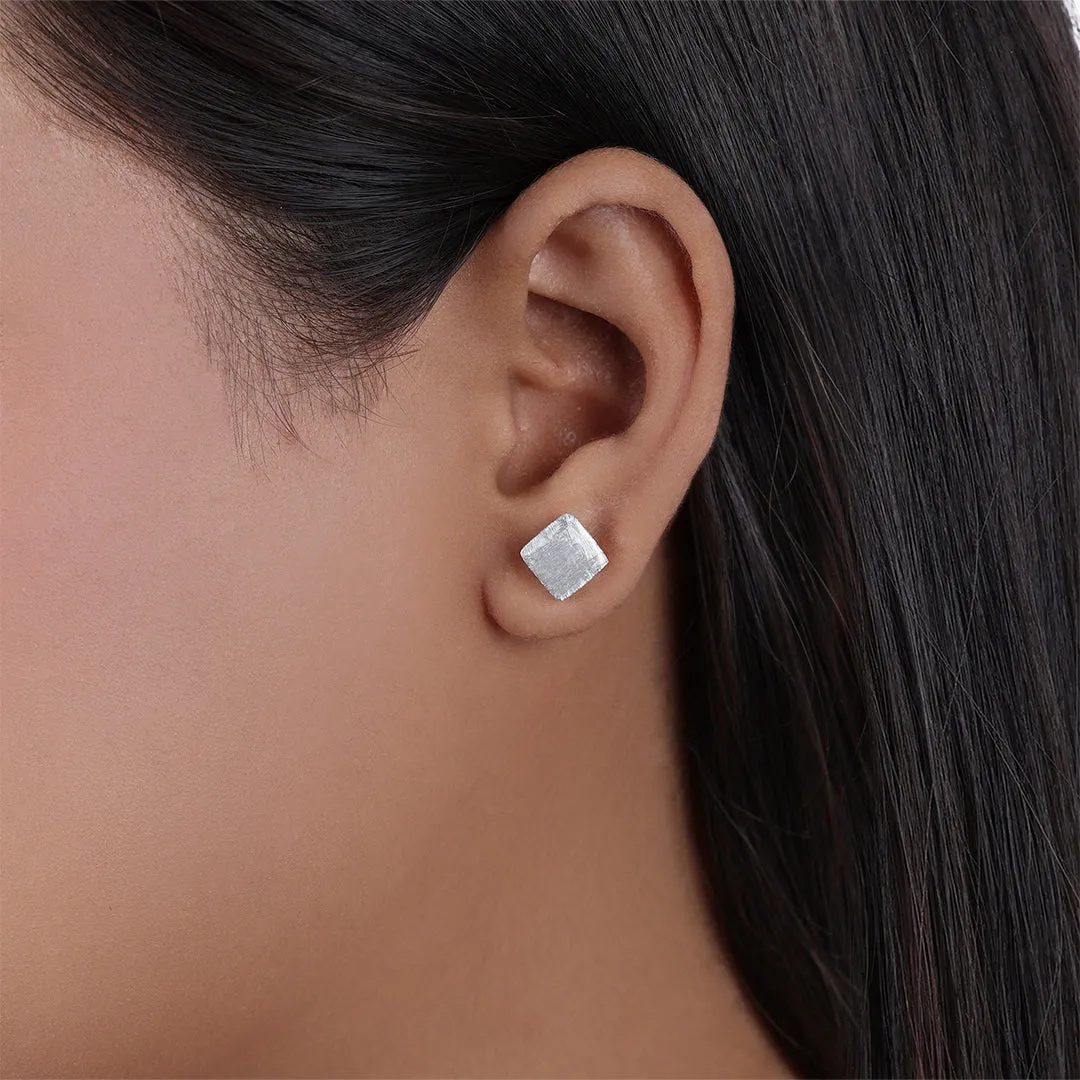 Pure Silver Stud - Square Shaped Goodie
