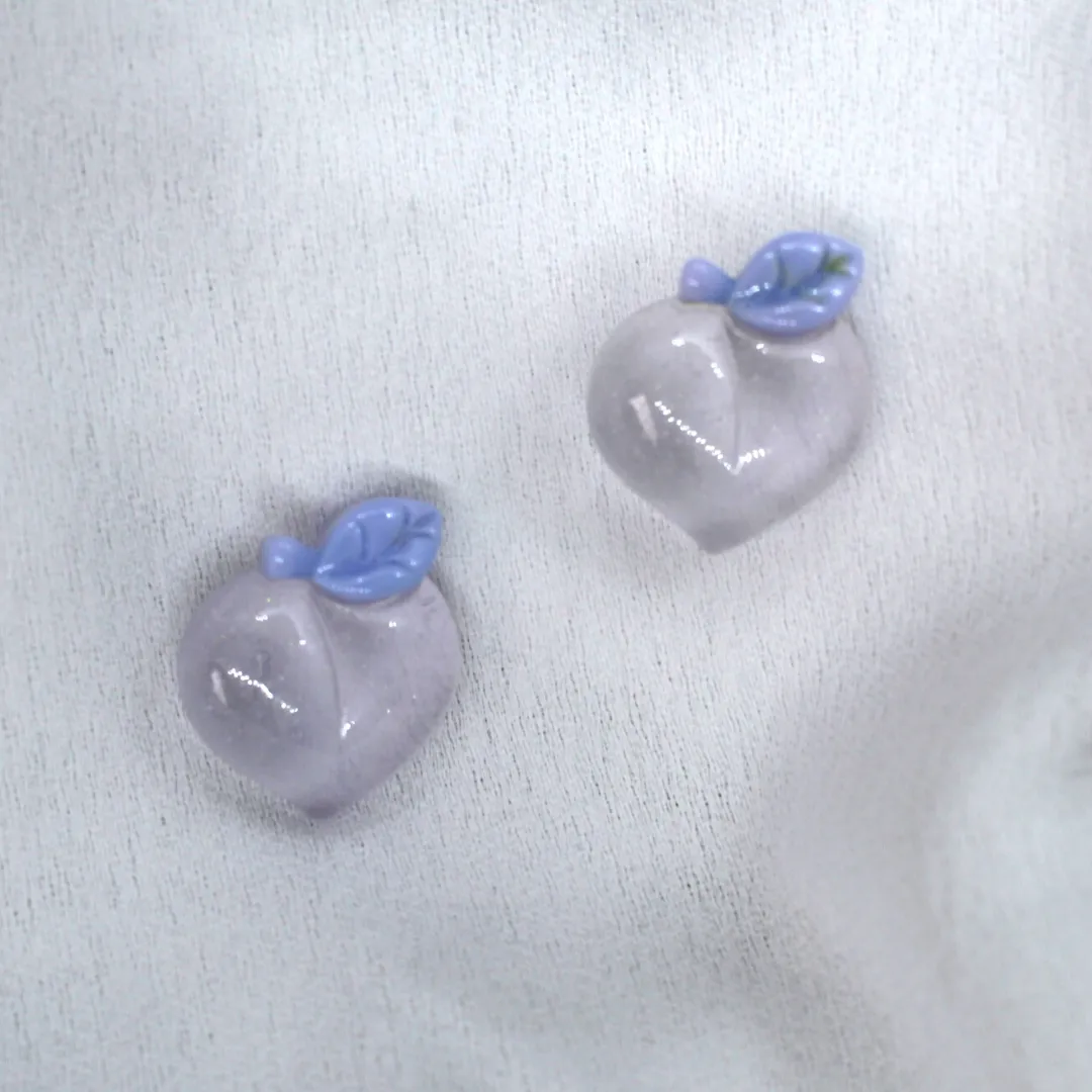 Purple Peach Stud Earring