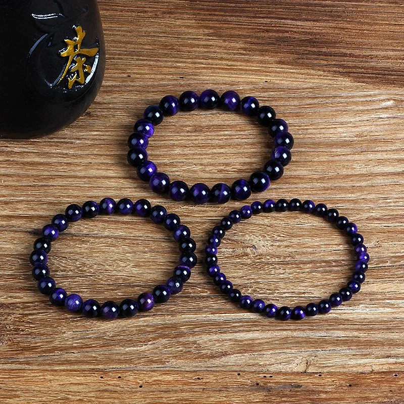 Purple Tiger Eye Bracelets