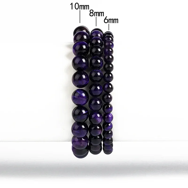 Purple Tiger Eye Bracelets