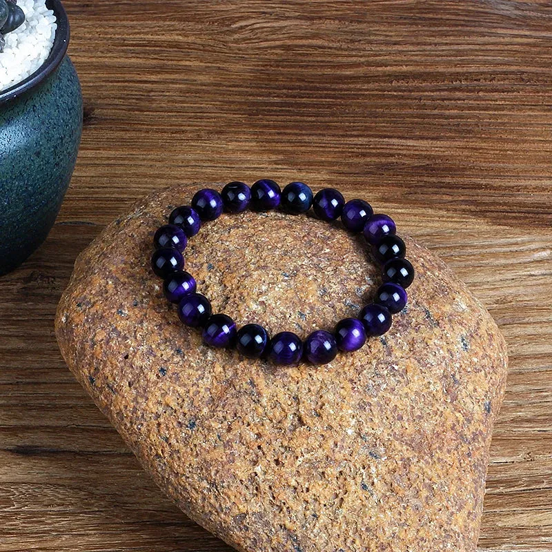 Purple Tiger Eye Bracelets