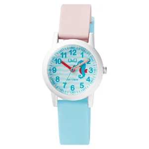 Q&Q Multi-Color Silicone Strap Blue Dial Quartz Watch for kids - VS49J001Y