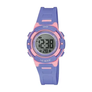 Q&Q Multi-Color Silicone Strap Grey Dial Quartz Watch for Ladies - M185J005Y
