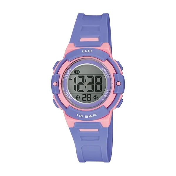 Q&Q Multi-Color Silicone Strap Grey Dial Quartz Watch for Ladies - M185J005Y