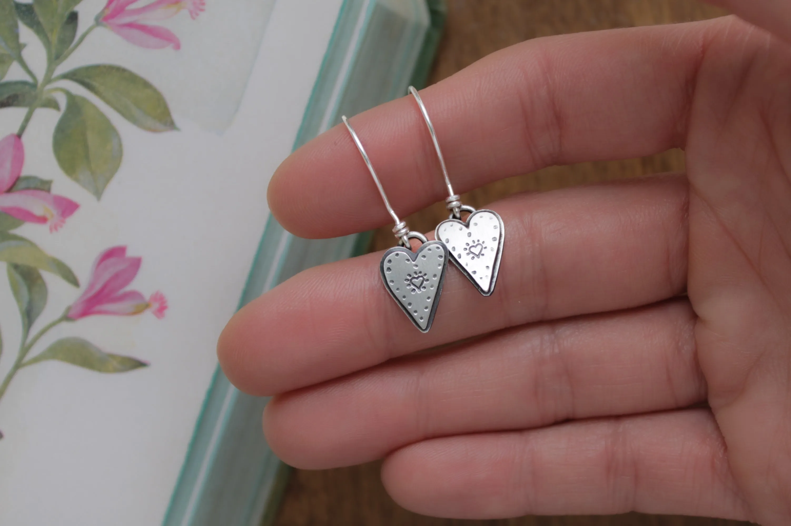 "Doodle Hearts" Earrings (Small)