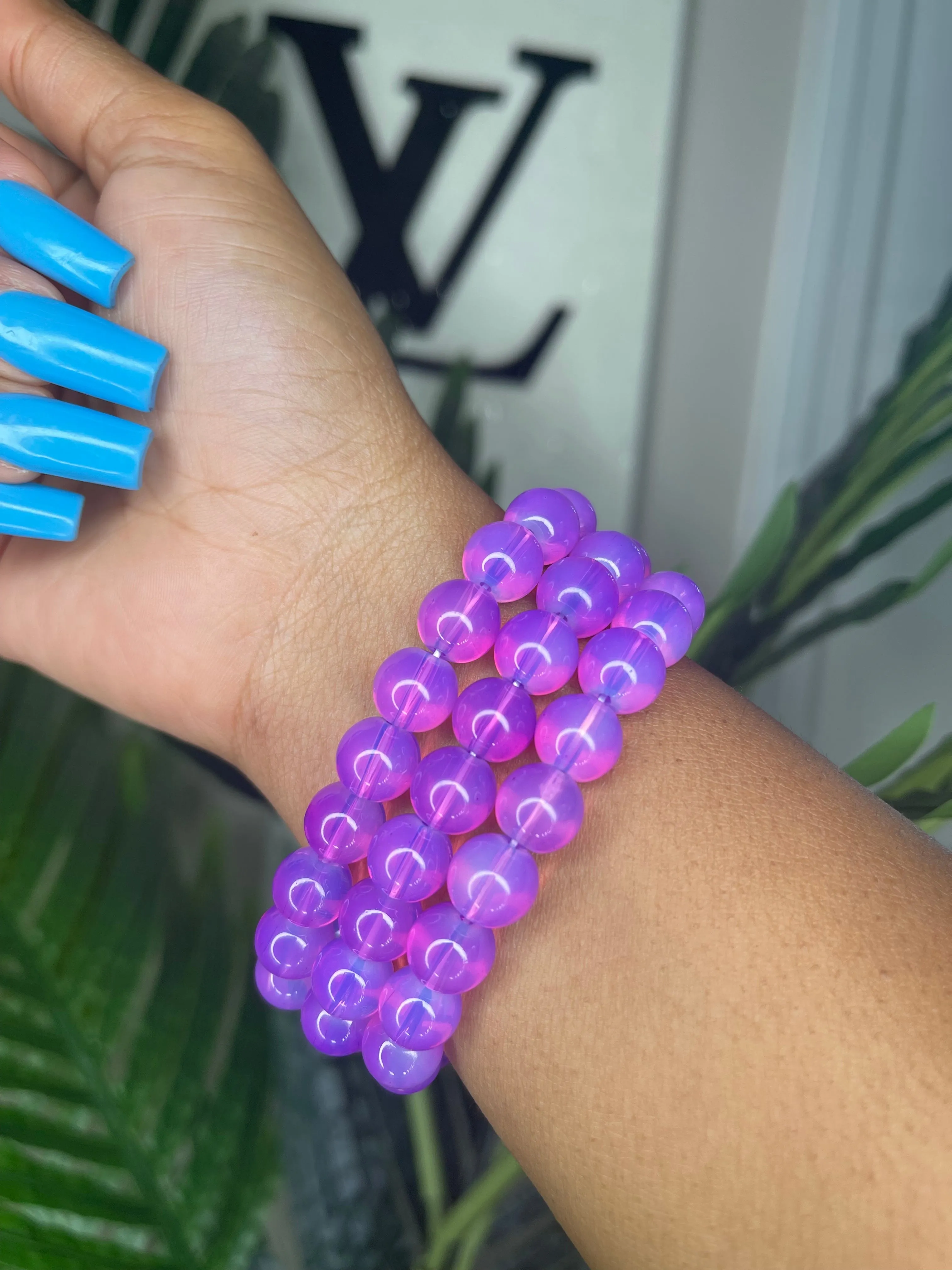 "Grape" Beaded Bracelet