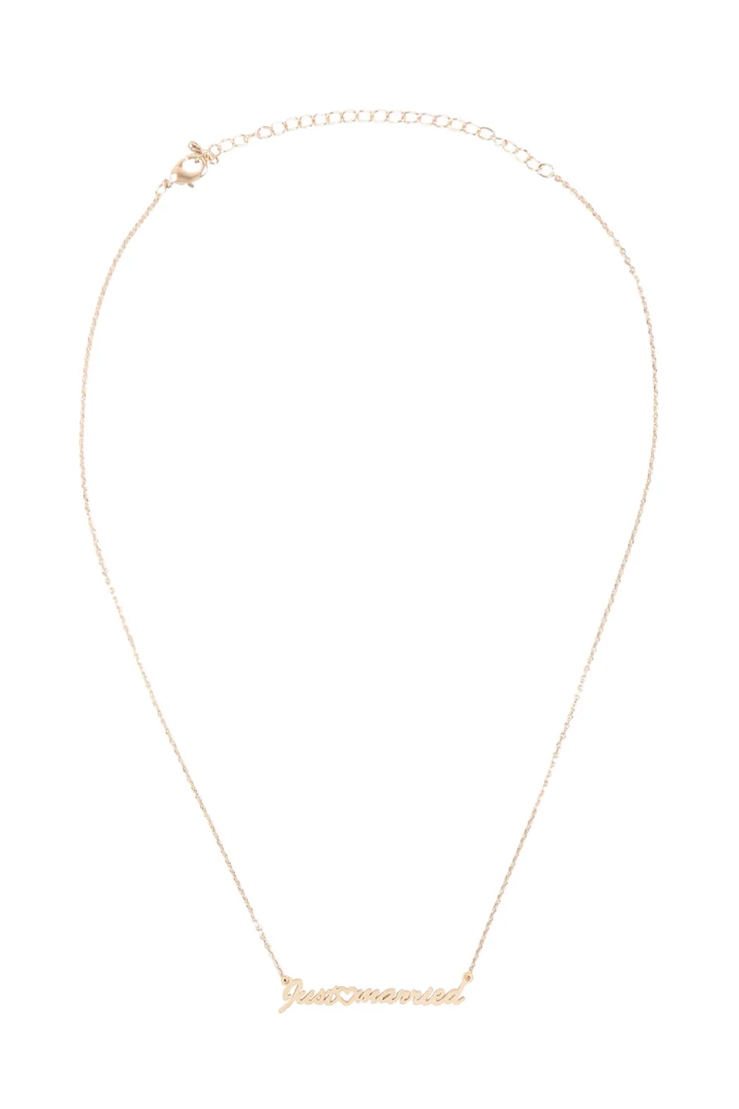 "JUST MARRIED" SCPRIT LETTER NECKLACE