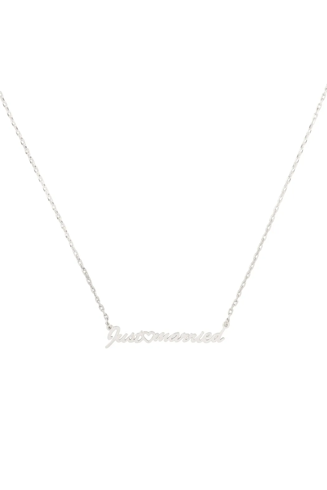 "JUST MARRIED" SCPRIT LETTER NECKLACE