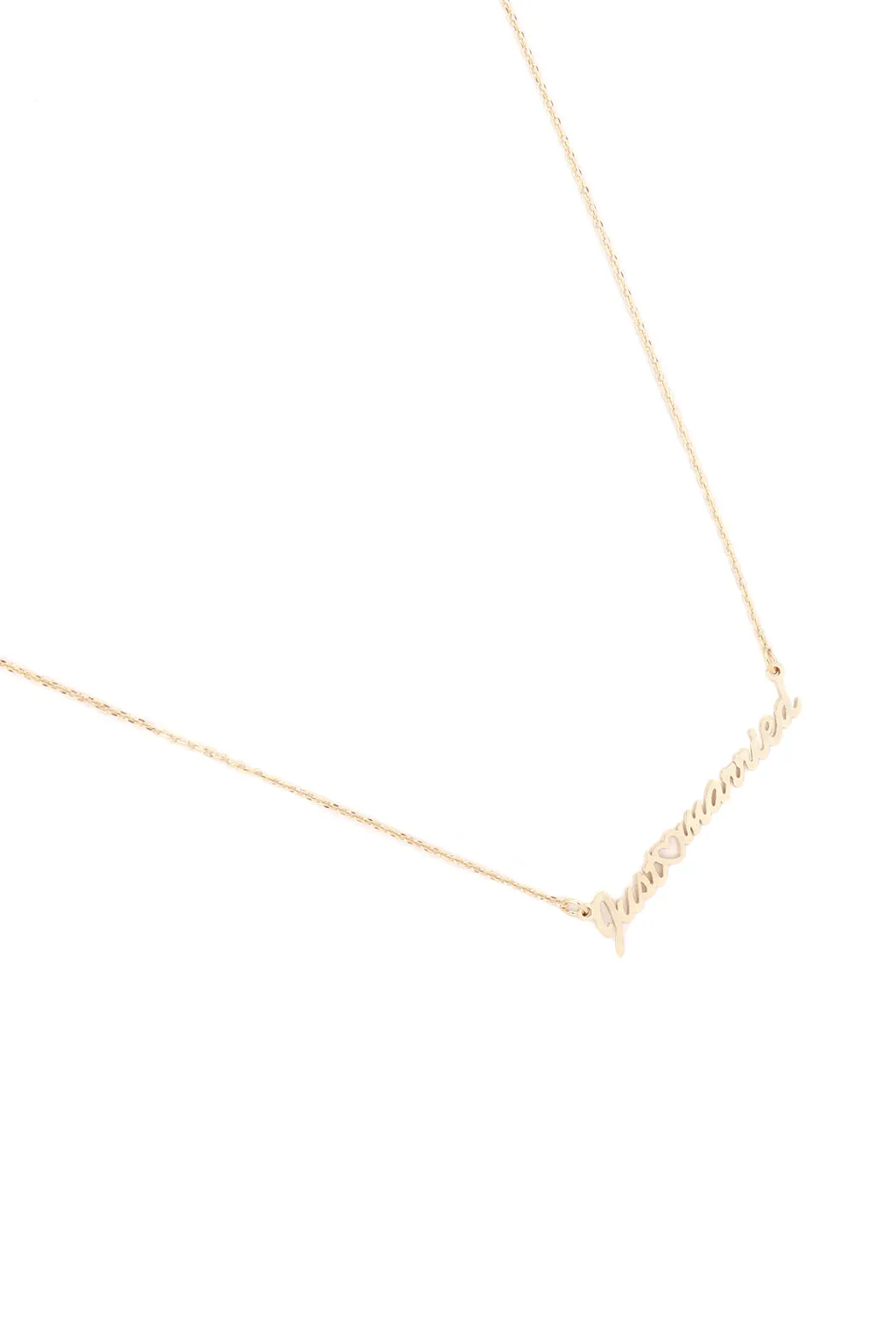 "JUST MARRIED" SCPRIT LETTER NECKLACE