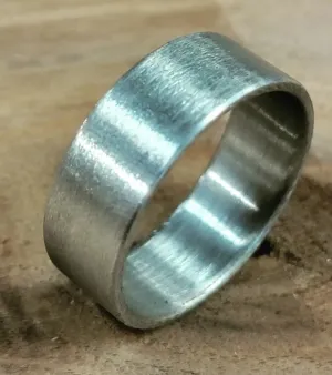 "Simple but Badass" Brushed Titanium Mens Ring