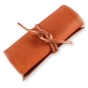 RENE KERN Vintage Leather Jewelry Travel Pochette, New!