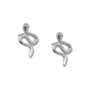 Rhodium small Snake Stud Earrings#HNE90856RD(SC7)