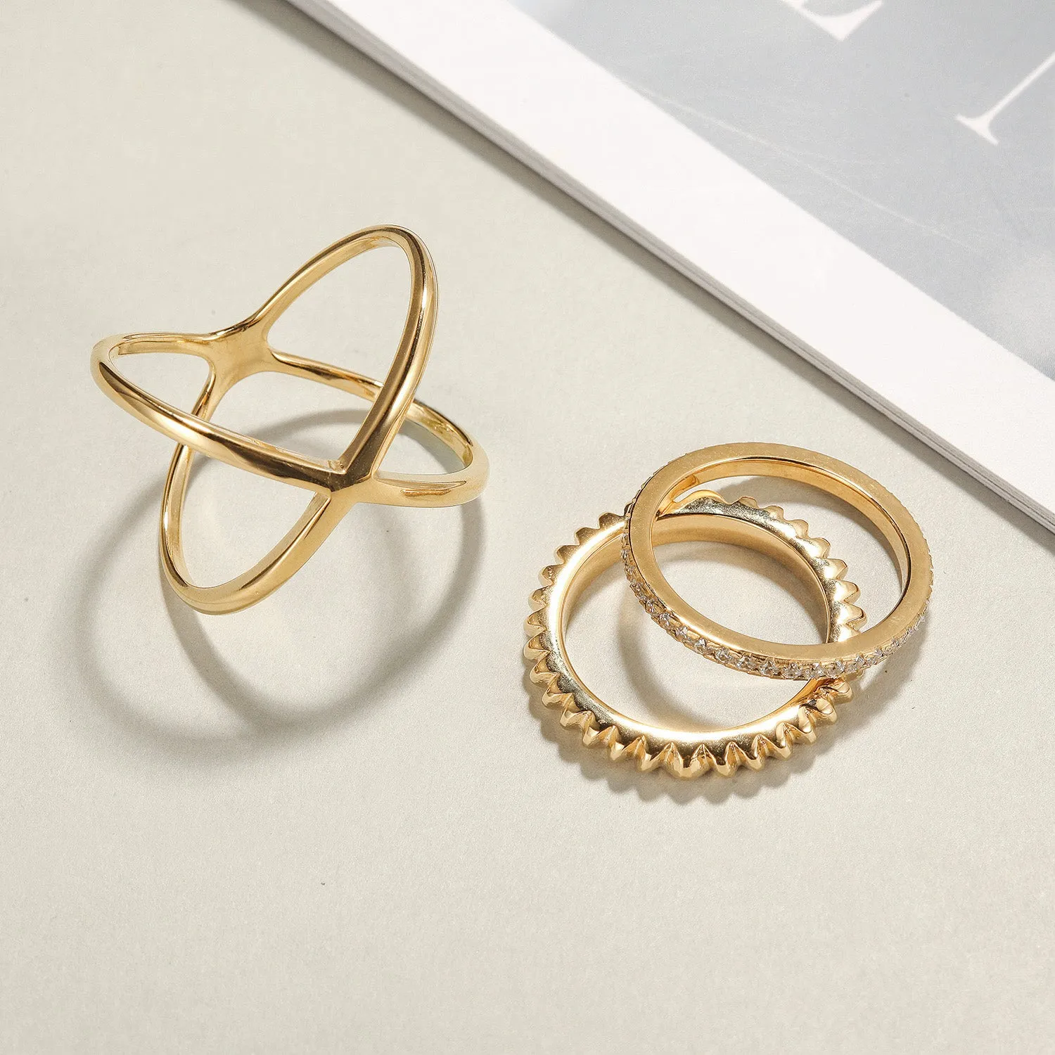 Ribbed Stackable Ring