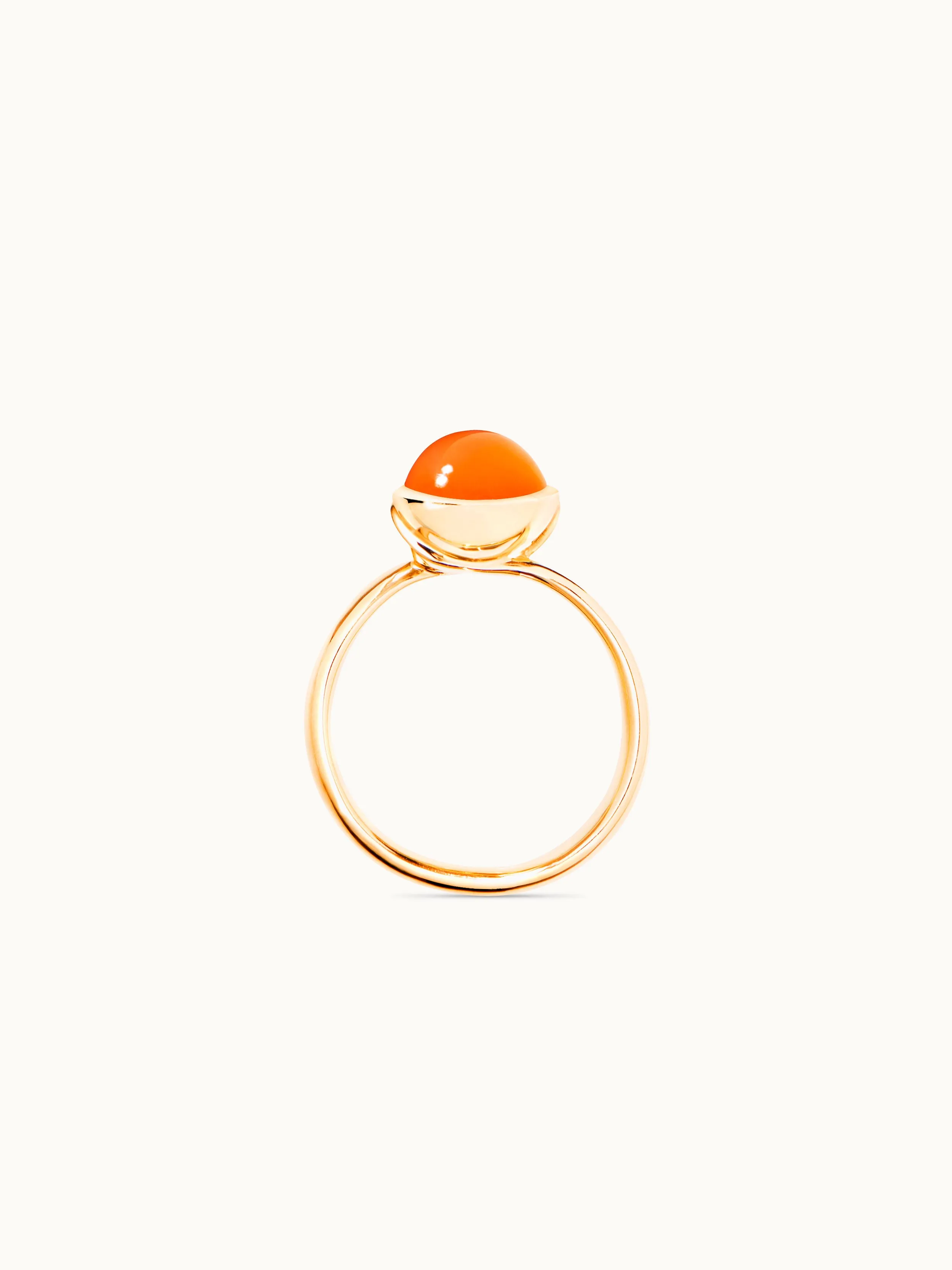 Ring BOUTON small Carnelian Carnelian
