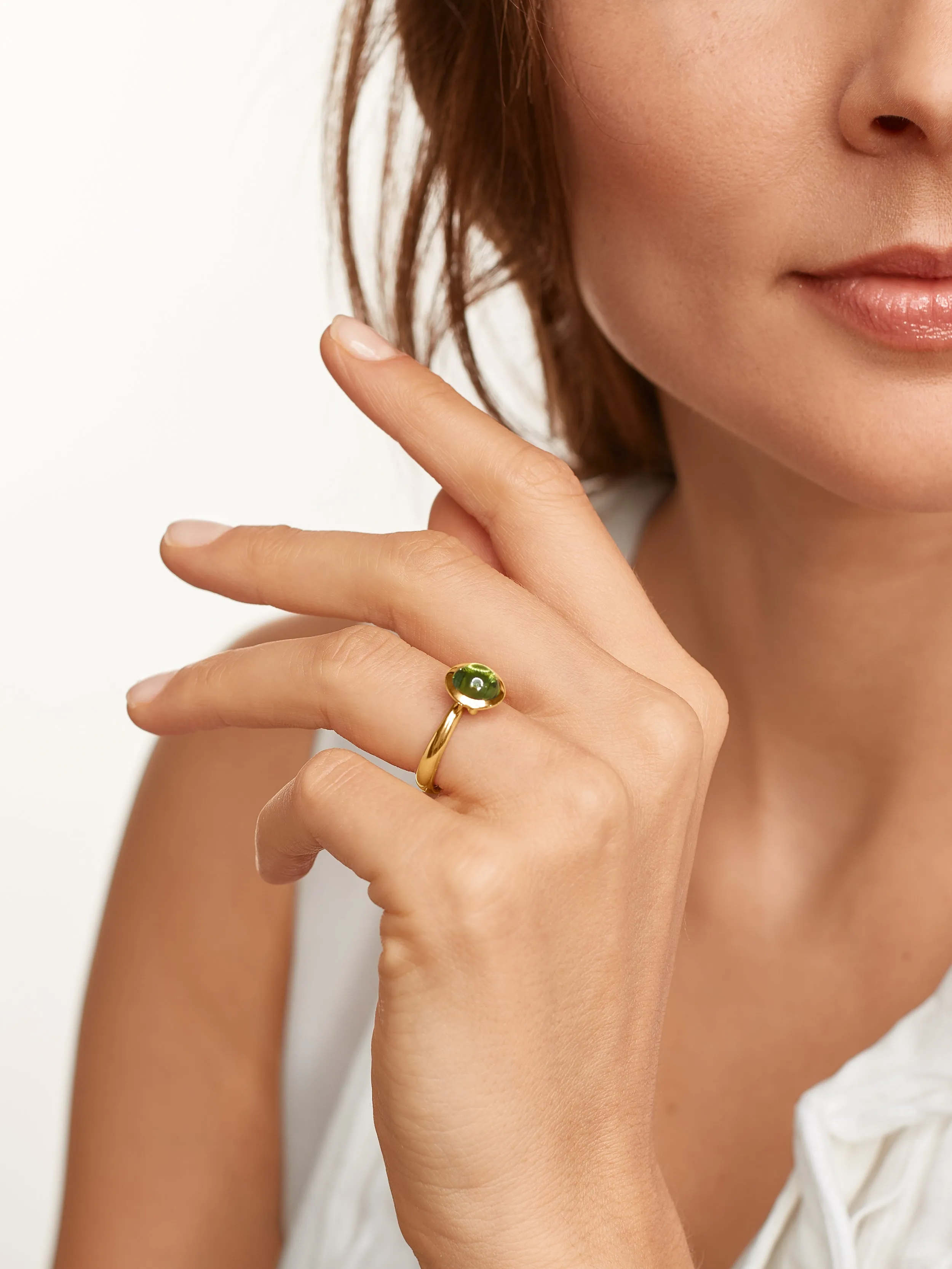 Ring BOUTON small Peridot Peridot