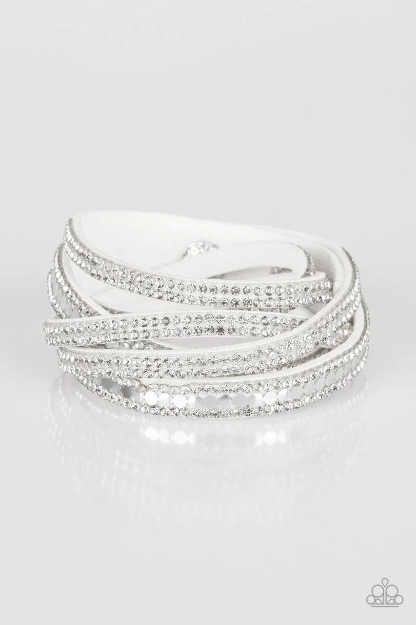 Rock Star Attitude White Paparazzi Bracelet