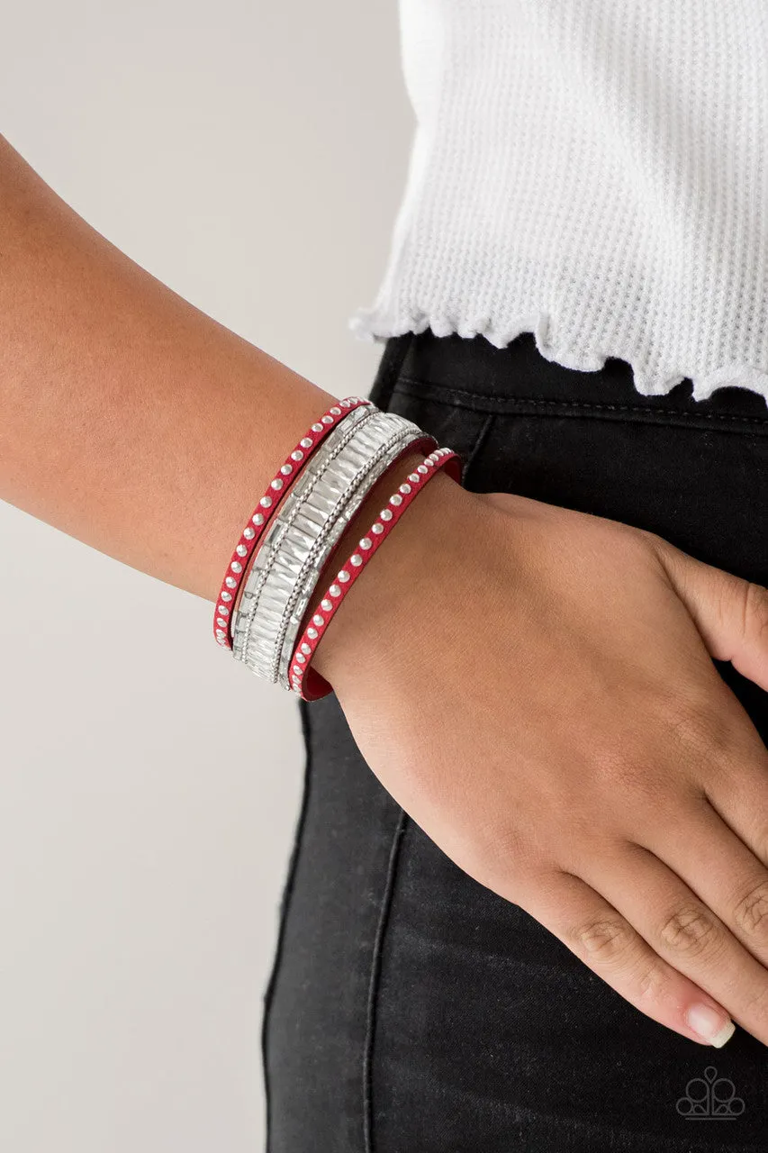 Rock Star Rocker Red Paparazzi Bracelet