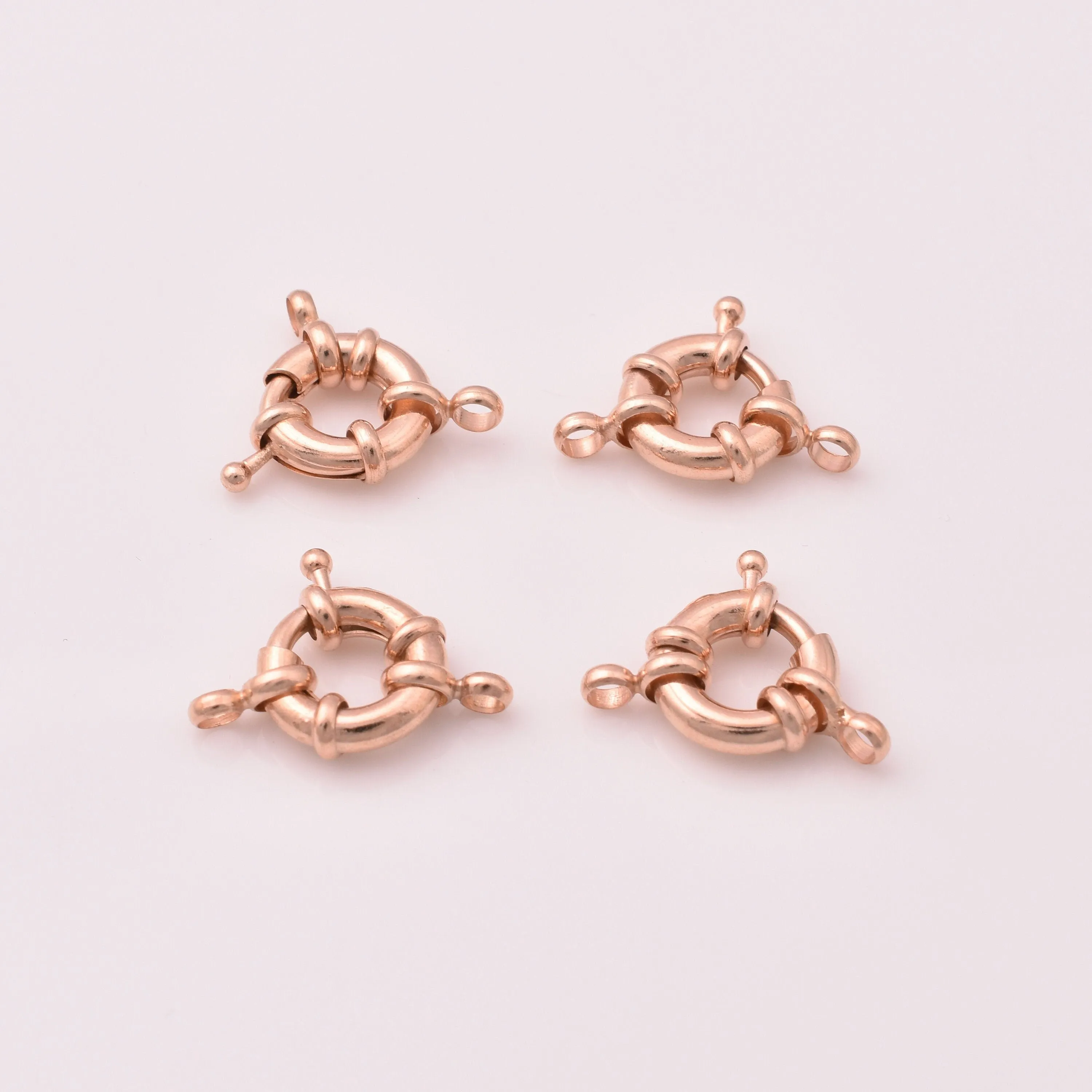 Rose Gold Plated Spring Round Lobster Clasps