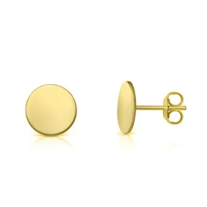 Round Gold Stud Earrings