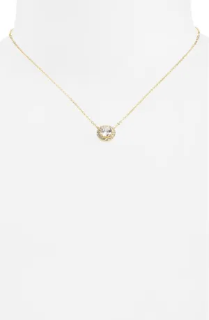 Round halo Necklace