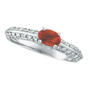 RUBY AND DIAMOND RING 14K GOLD (1.05 CTW)