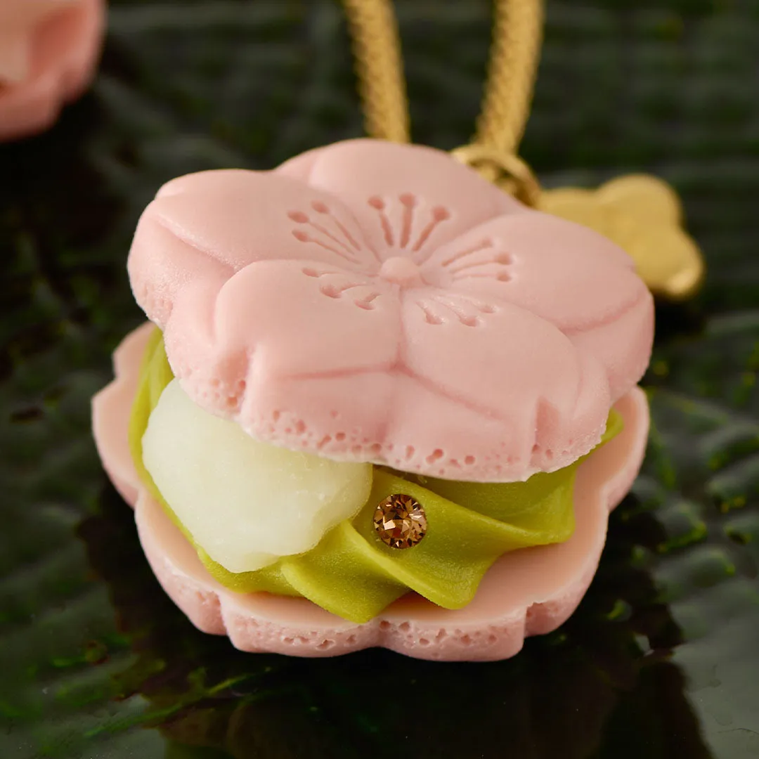 SAKURA Monaka Necklace (Green)【Japan Jewelry】
