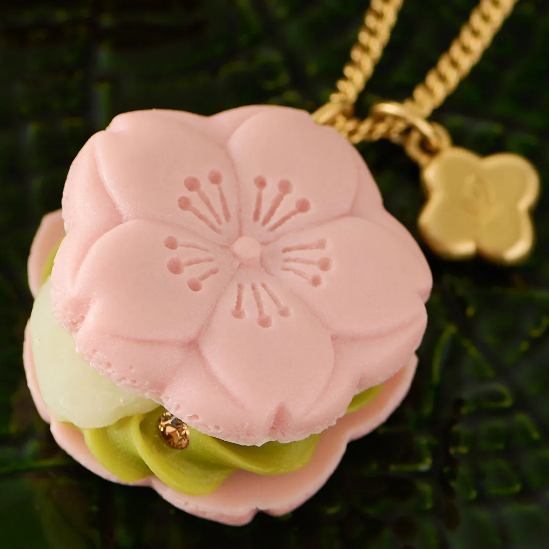SAKURA Monaka Necklace (Green)【Japan Jewelry】