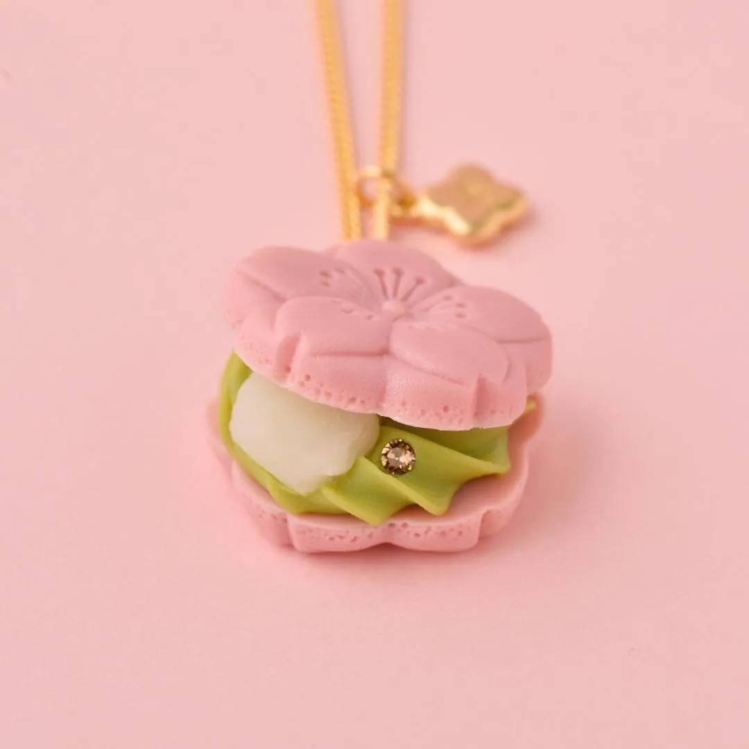 SAKURA Monaka Necklace (Green)【Japan Jewelry】
