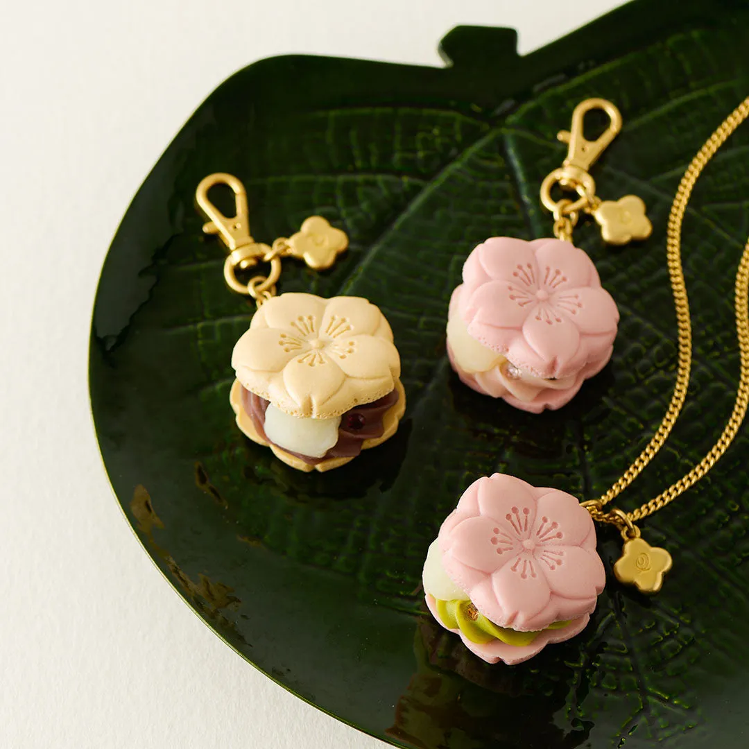 SAKURA Monaka Necklace (Green)【Japan Jewelry】