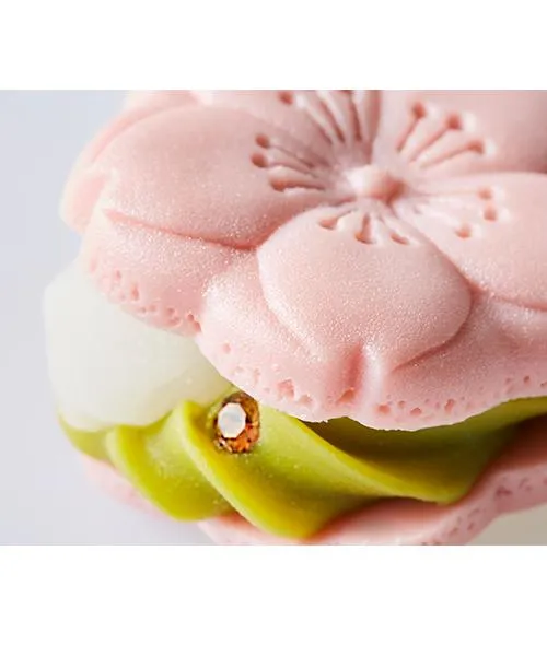 SAKURA Monaka Necklace (Green)【Japan Jewelry】