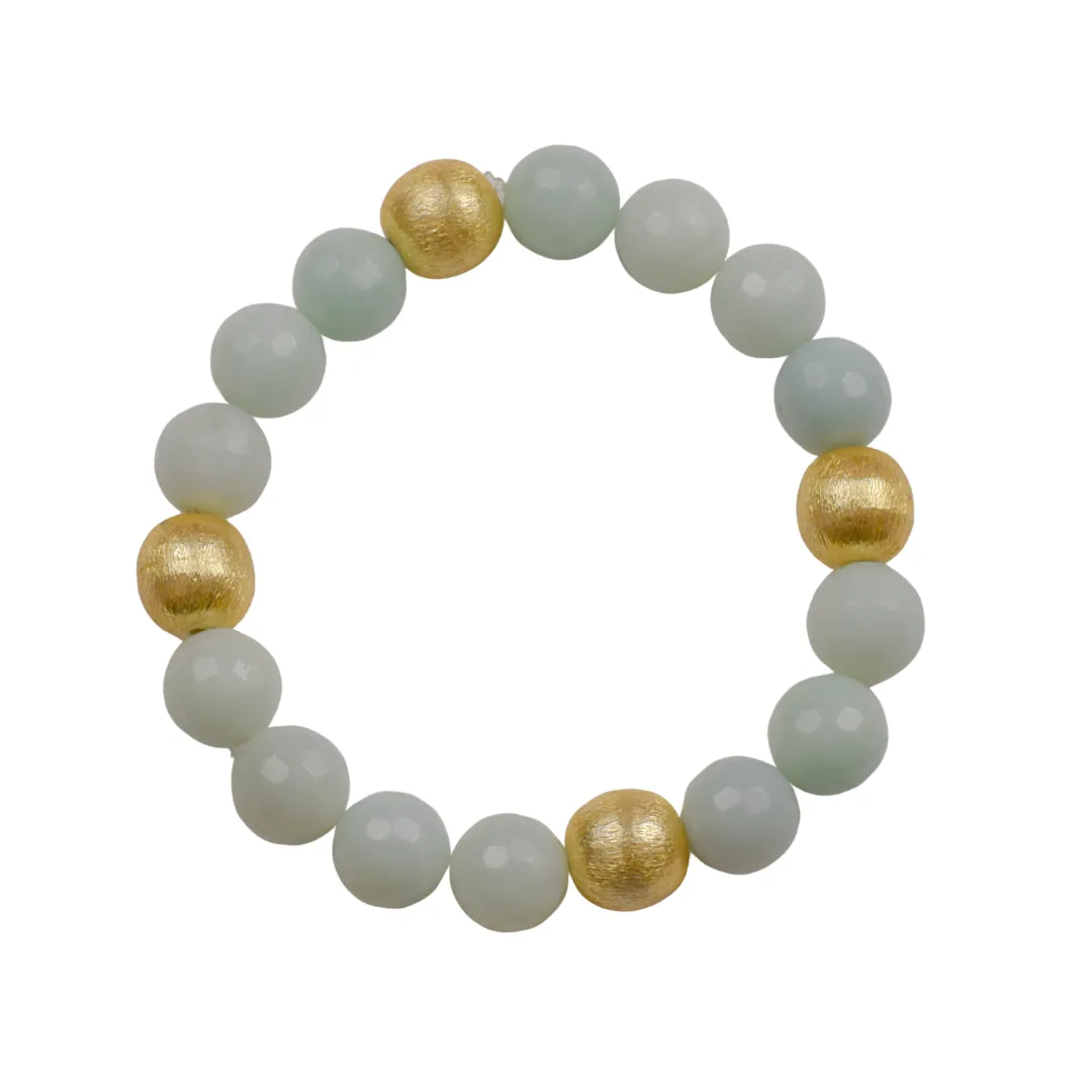 Savannah Brushed Gold & Stone Bracelets