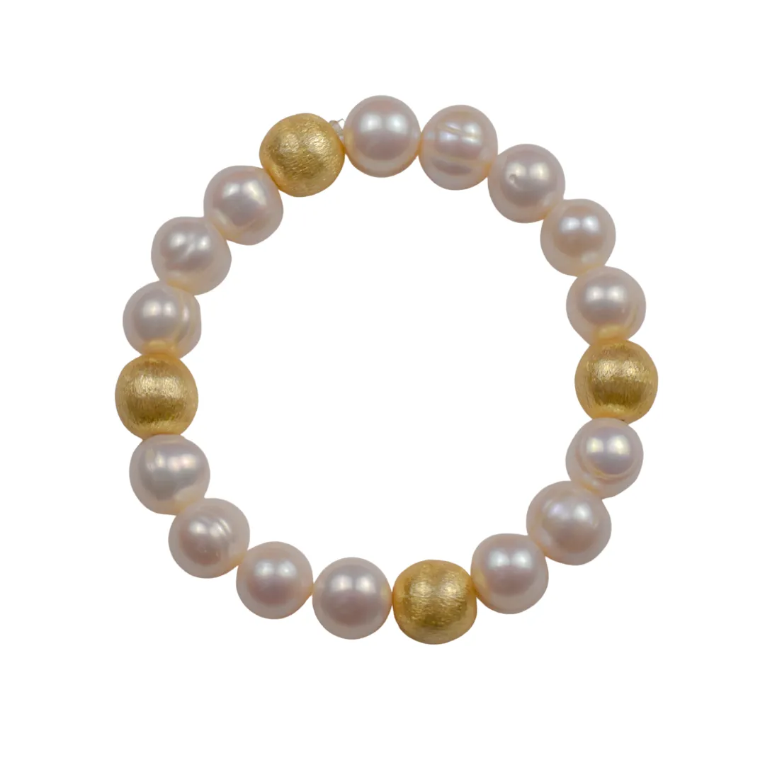 Savannah Brushed Gold & Stone Bracelets