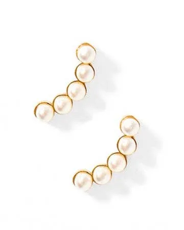 Screwback Stud Pearl Earrings