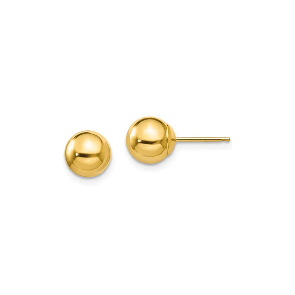 SE104 14KT Gold Ball Stud Earrings