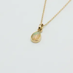 Sedona Pear Shape Opal Pendant in 20K Peach Gold