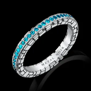 Signature Collection Single Row Thin Aquamarine Ring