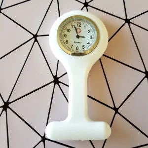Silicone Nurse Watch - White