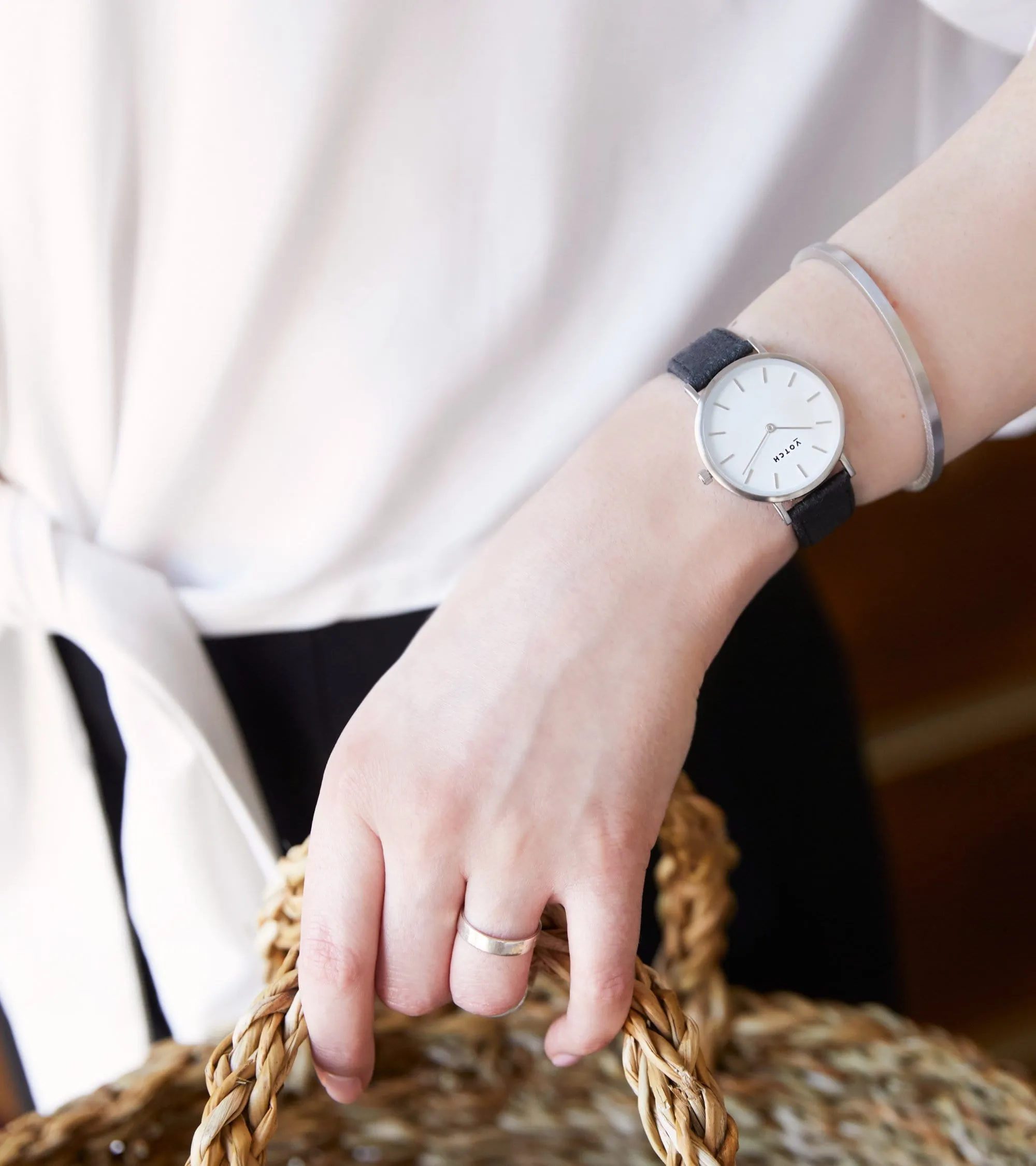 Silver & Piñatex | Petite