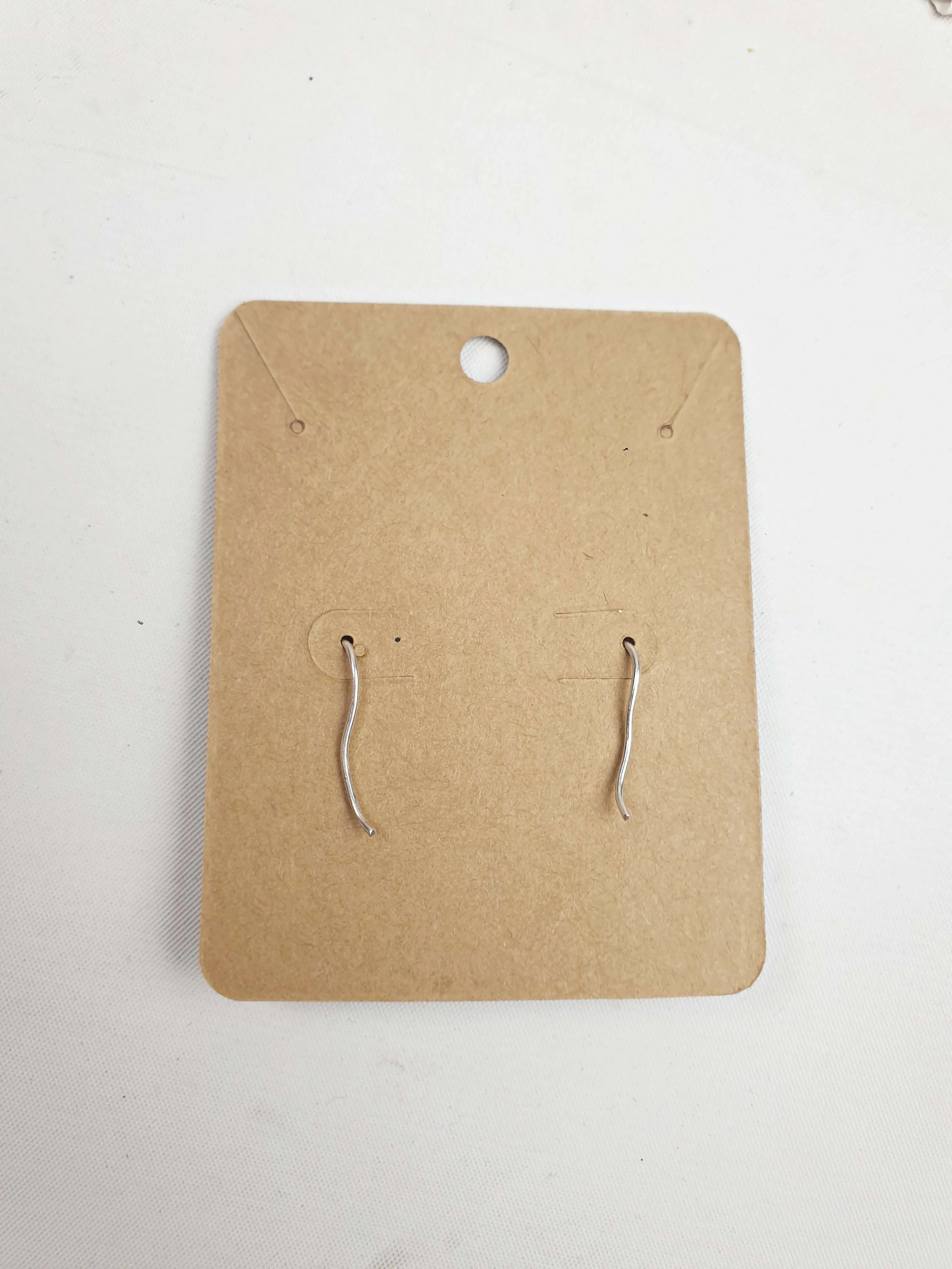 Silver and gold E26 drop earrings