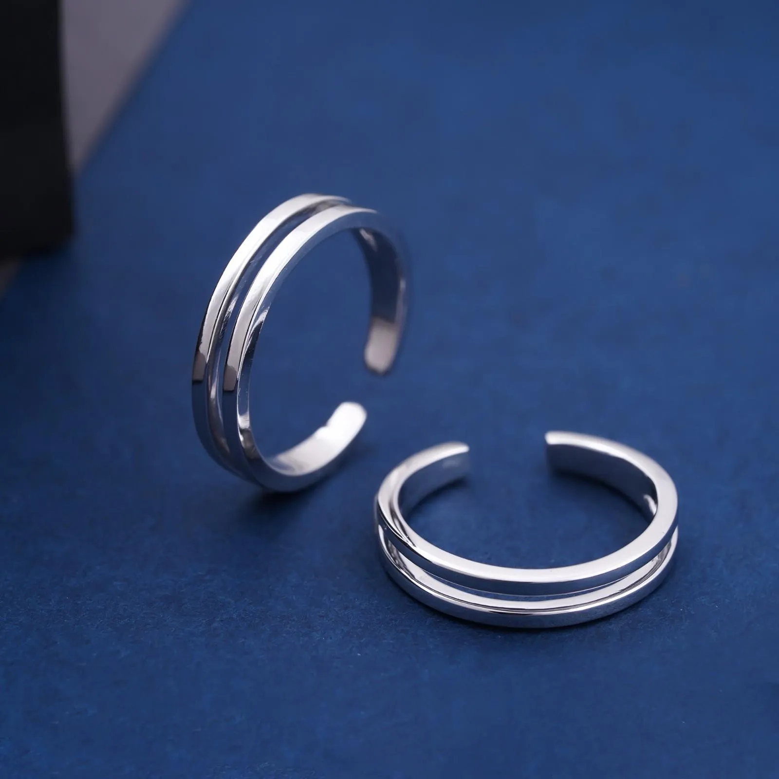 Silver Classic Liner Toe Rings