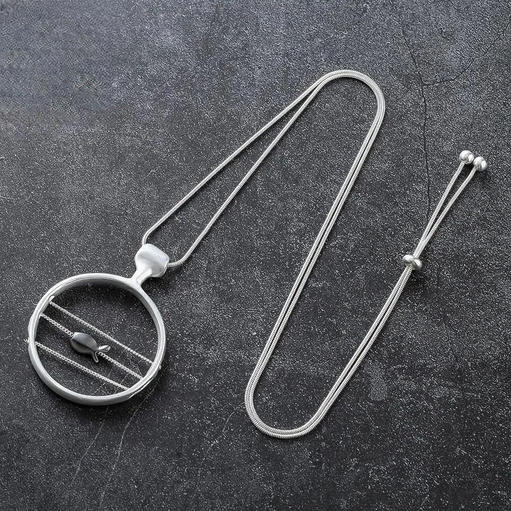 Silver Color Long Necklace Jewellery for Women