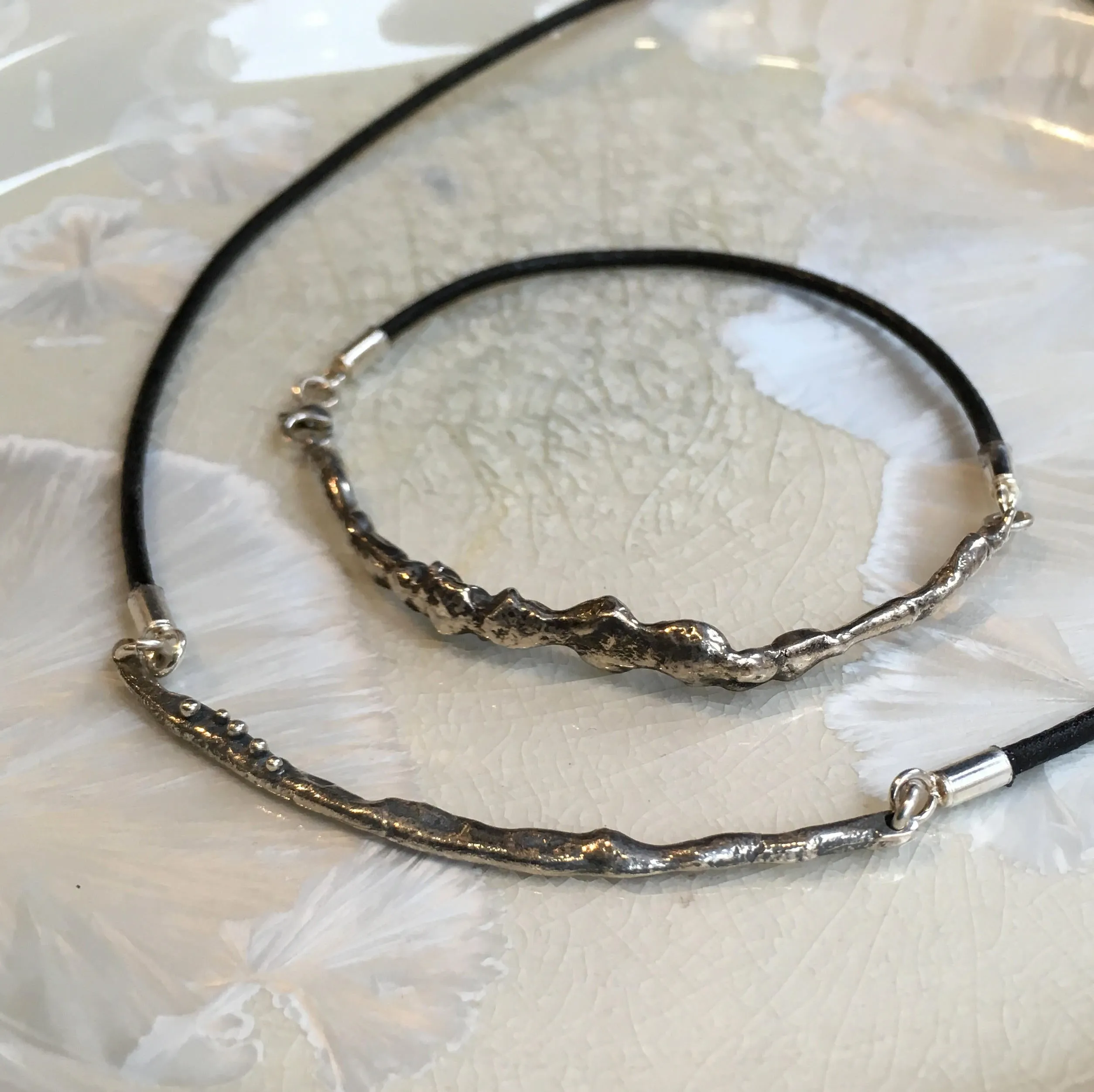 Silver Leather String Bracelet -  Reality.