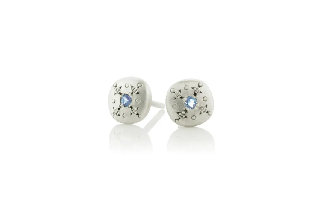 Silver Light Charm Studs