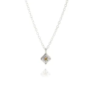 Silver Night Charm Pendant with Champagne Diamond